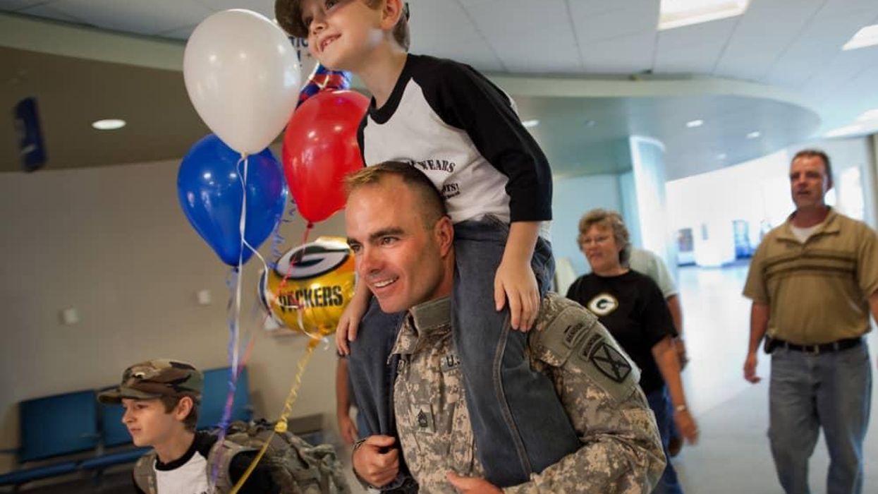 Isaac Eisch, Brian Eisch, and Joey Eisch in Father Soldier Son