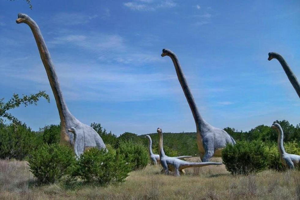 It's a prehistoric playground at Dinosaur World Texas with hundreds of life-sized dinos.
