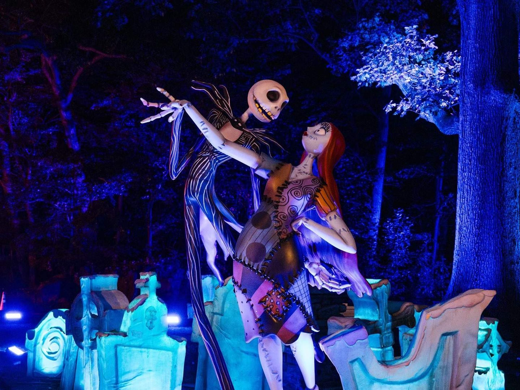 Jack and Sally The Nightmare Before Christmas Light Trail