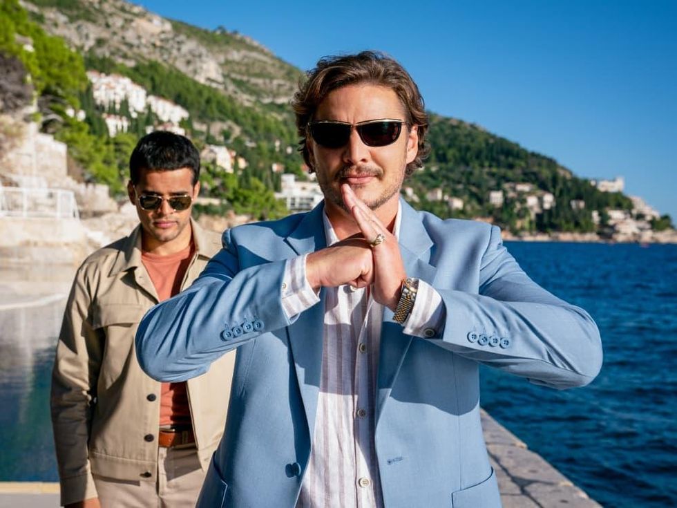 Jacob Scipio and Pedro Pascal in The Unbearable Weight of Massive Talent