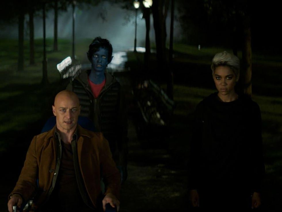 James McAvoy, Kodi Smit-McPhee, and Alexandra Shipp in Dark Phoenix