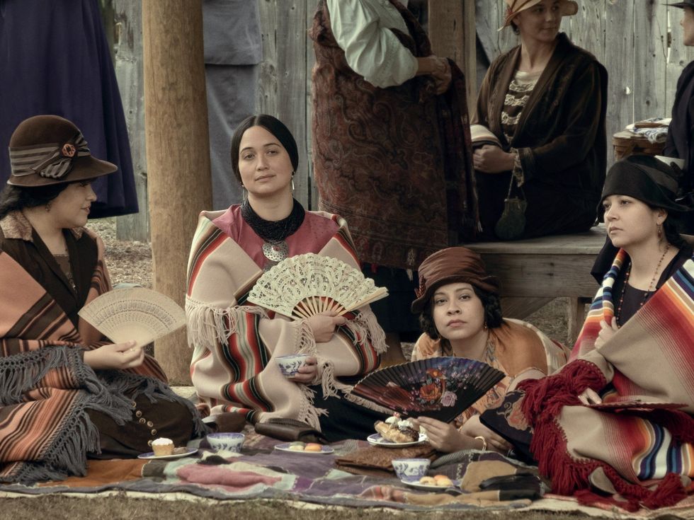 JaNae Collins, Lily Gladstone, Cara Jade Myers, and Jillian Dion in Killers of the Flower Moon