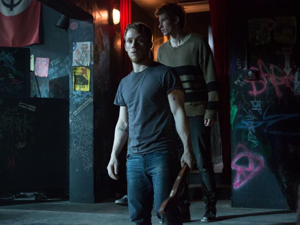 Joe Cole and Callum Turner in Green Room