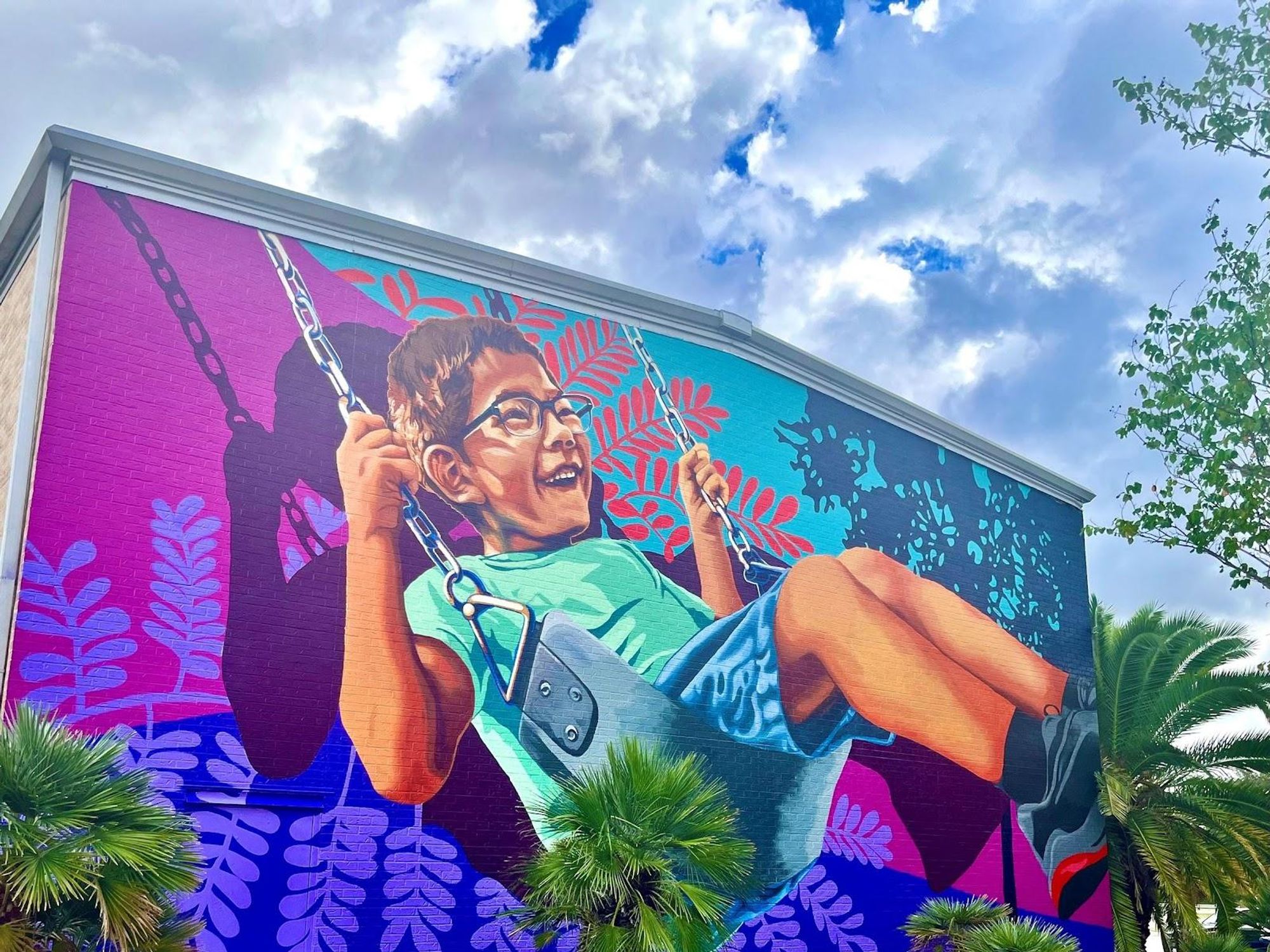 "Joyful Momentum" mural at the Ramirez Community Center in San Antonio