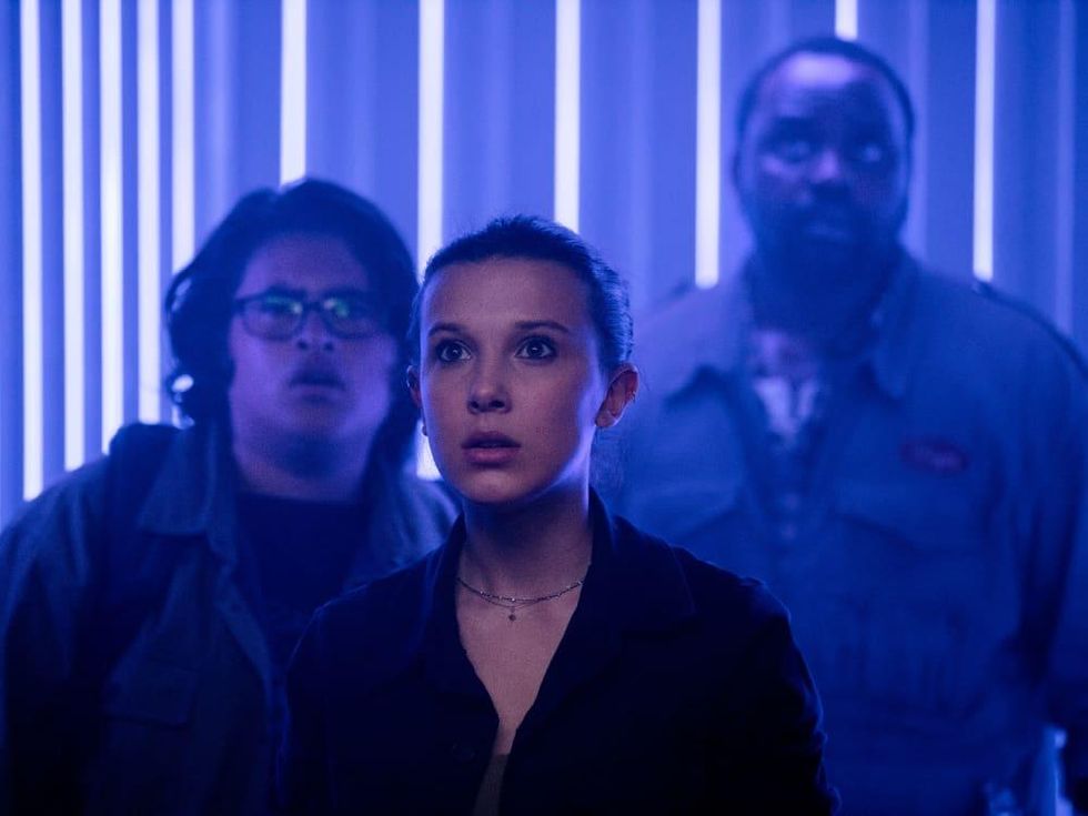 Julian Dennison, Millie Bobby Brown, and Brian Tyree Henry in Godzilla vs. Kong