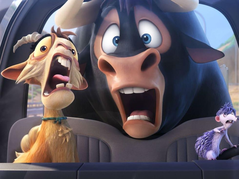 Kate McKinnon, John Cena, and Daveed Diggs in Ferdinand