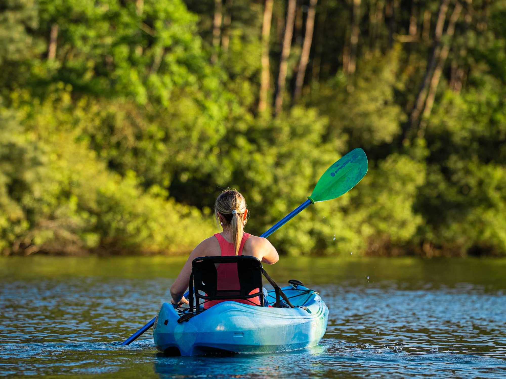 kayaking in The Woodlands