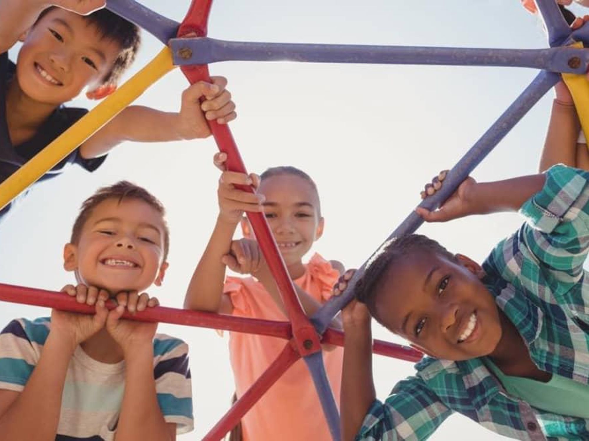 Kids playing on a playground