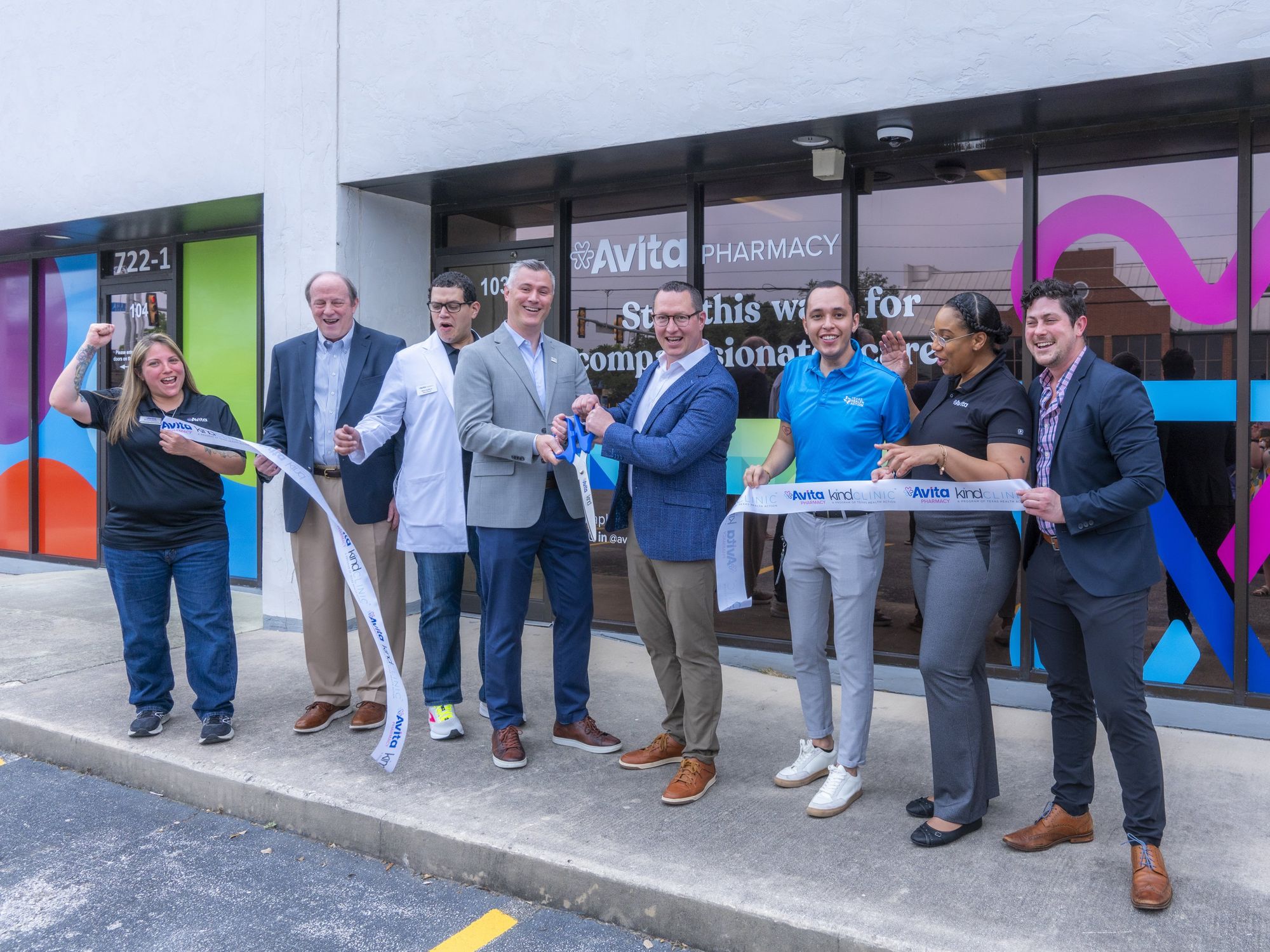 Kind Clinic and Avita Pharmacy ribbon cutting