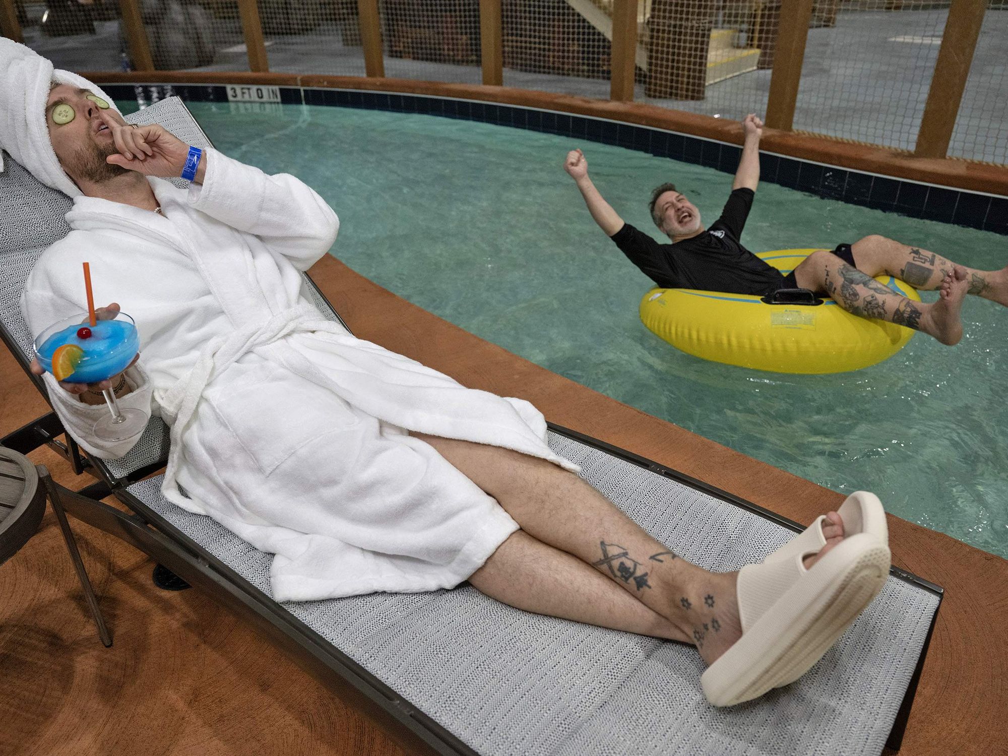 Lance Bass and Joey Fatone at Great Wolf Lodge