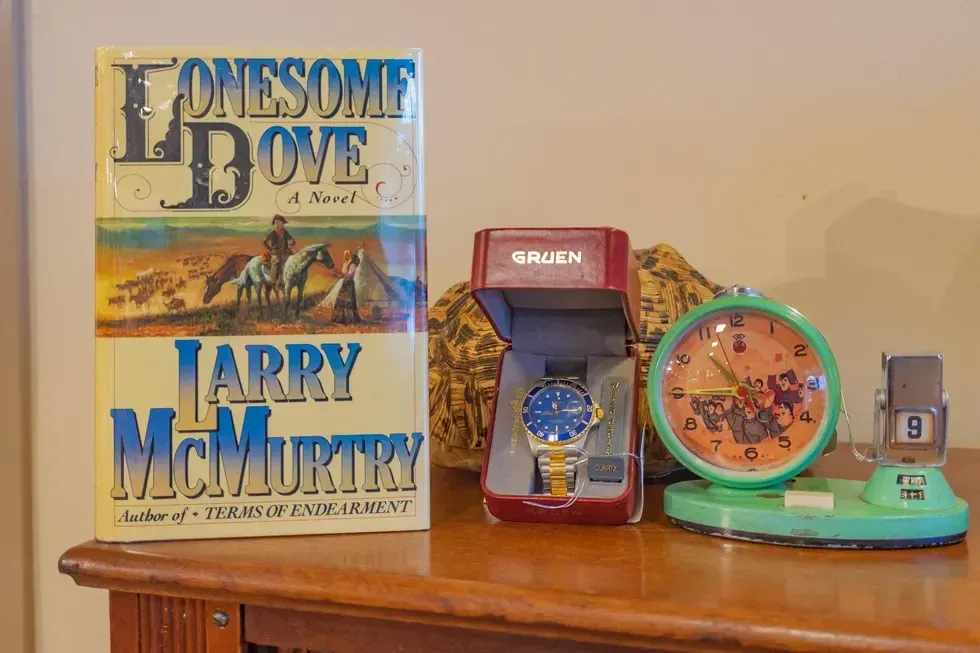 Larry McMurtry Lonesome Dove and desk items