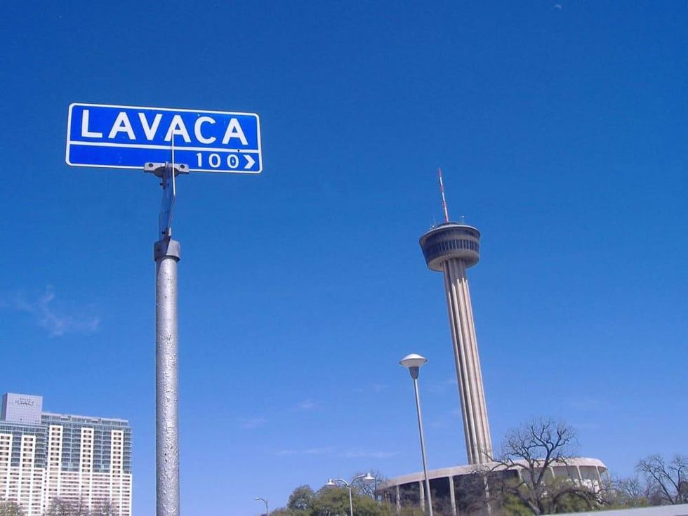 Lavaca neighborhood San Antonio street sign