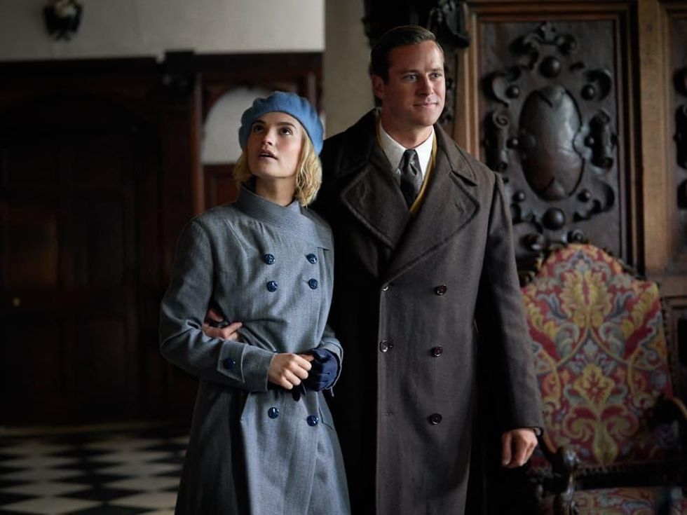 Lily James and Armie Hammer in Rebecca