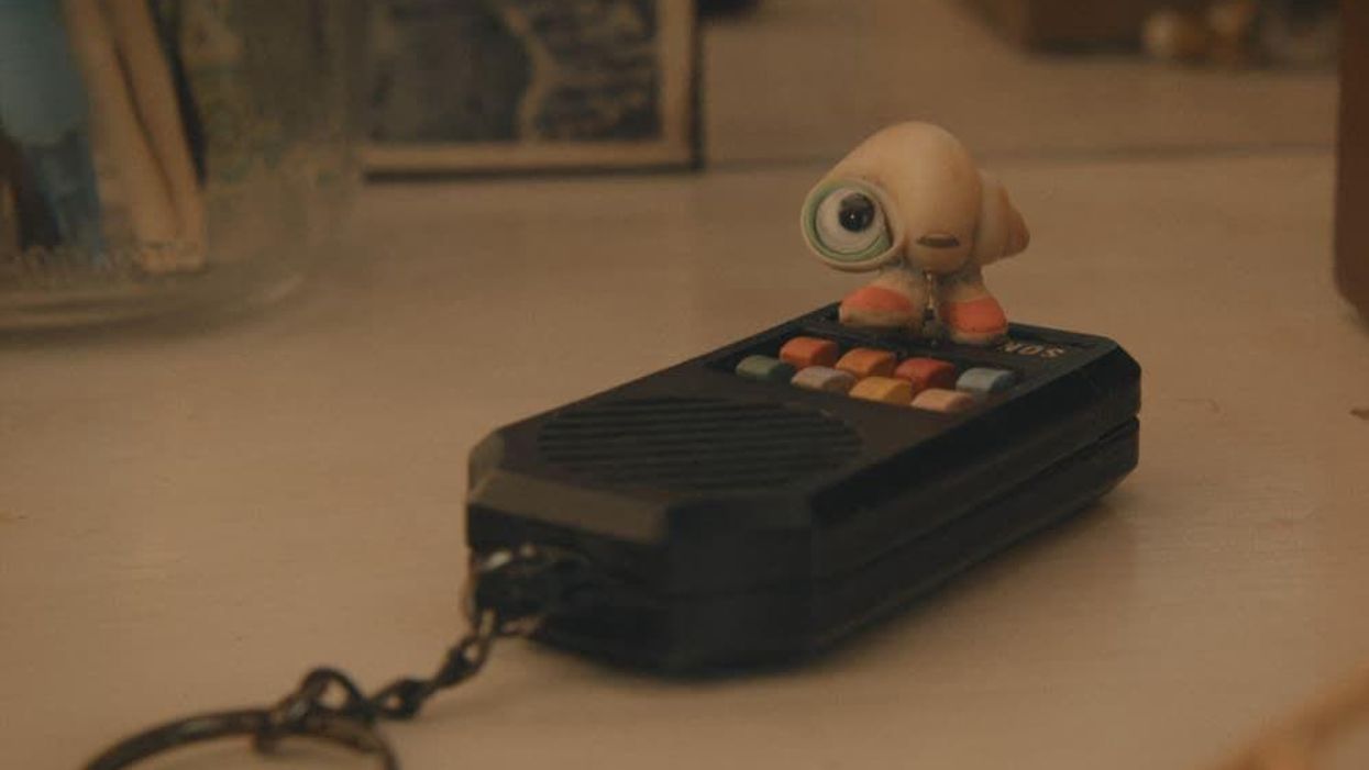 Marcel (Jenny Slate) in Marcel the Shell with Shoes On.