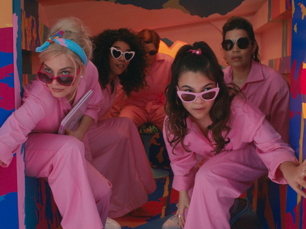 Margot Robbie, Alexandra Shipp, Michael Cera, Ariana Greenblatt, and America Ferrera in Barbie