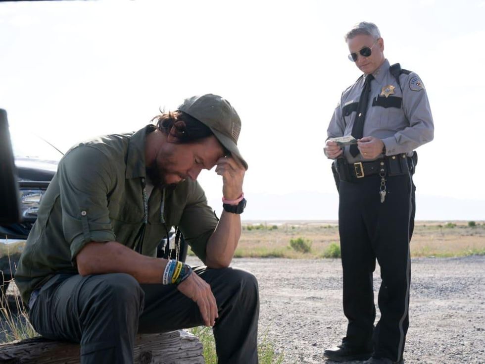Mark Wahlberg and Gary Sinise in Joe Bell