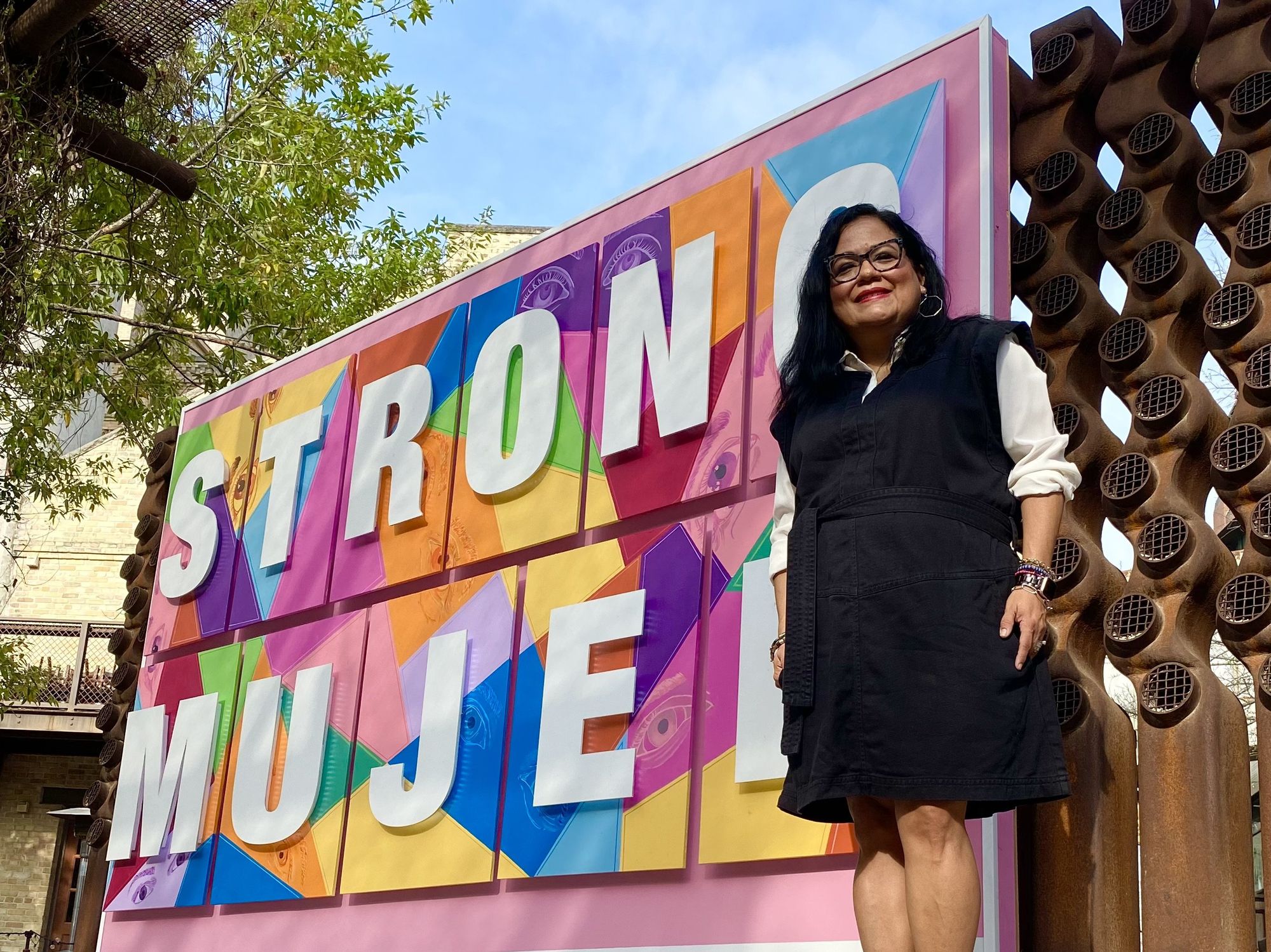 Martha Martinez-Flores' "Strong Mujer" mural