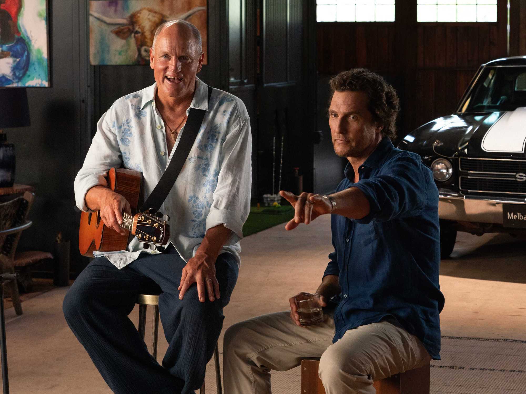 Matthew McConaughey and Woody Harrelson in Brothers on Apple TV