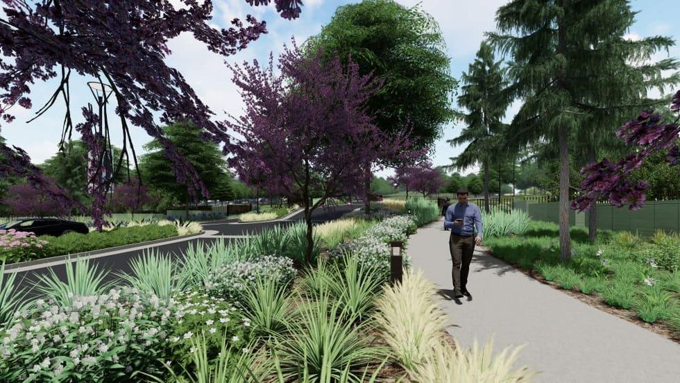 McNay renovations aerial view