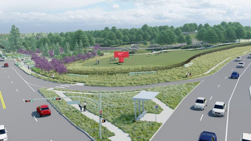 McNay renovations aerial view