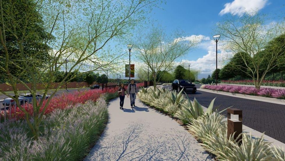 McNay renovations aerial view