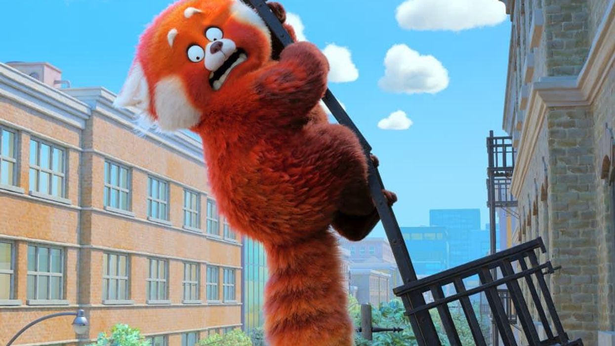 Mei (Rosalie Chiang) in red panda form in Turning Red.