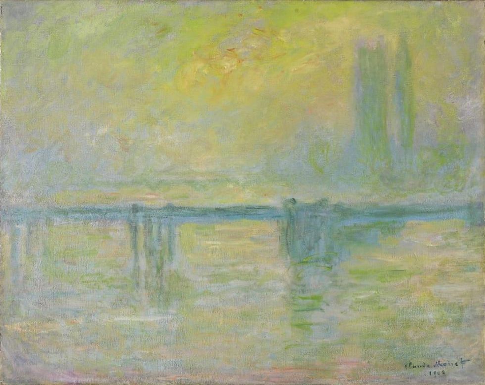 Monet's Charing Cross Bridge, brouillard