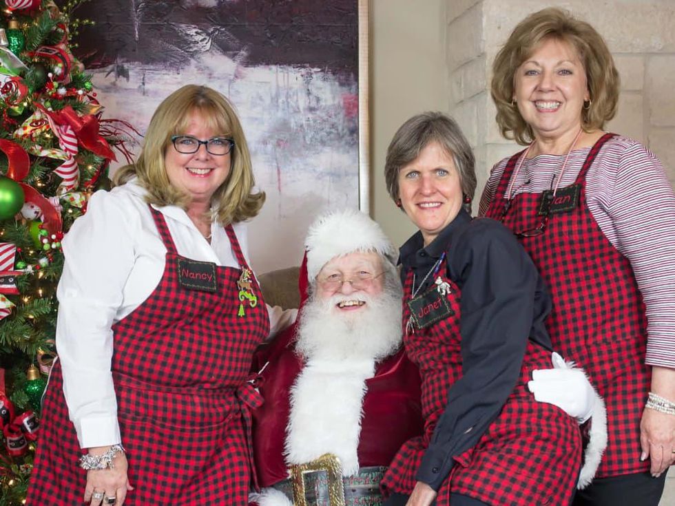 Nancy, Santa, Janet, and Jan from Kiss the Cook