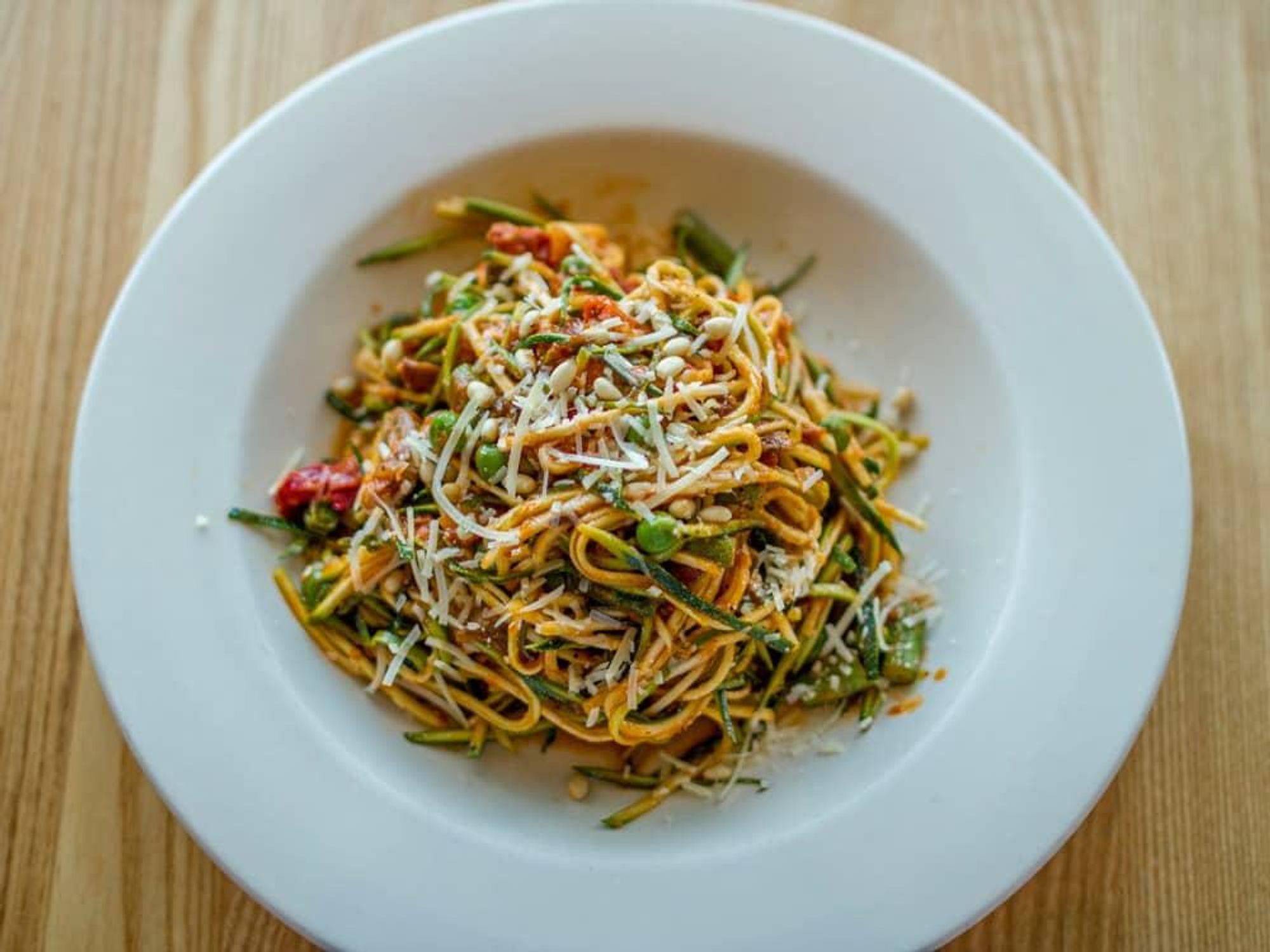 Napa Flats zucchini pasta dish