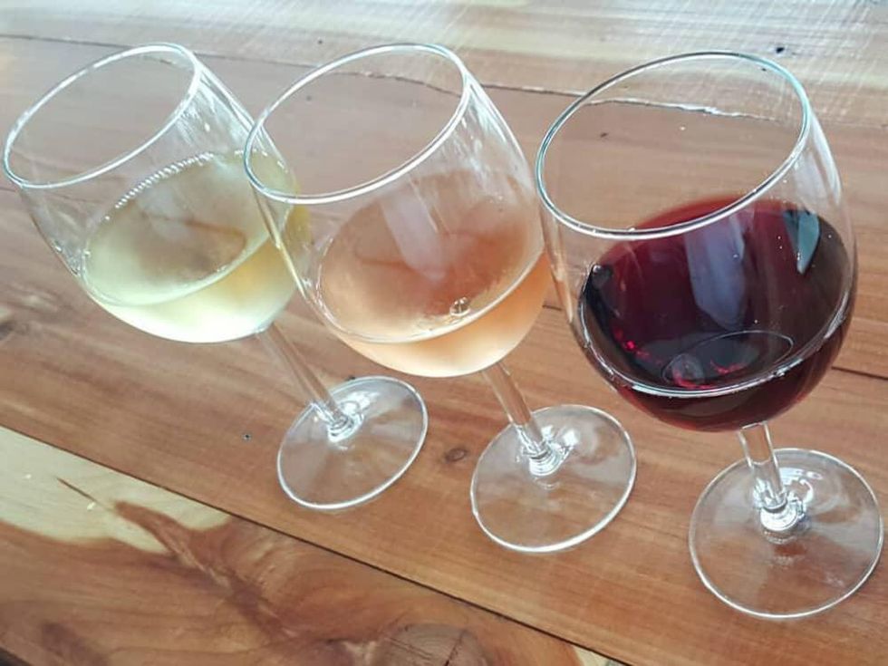 Nectar Wine Bar and Ale House happy hour glasses flight