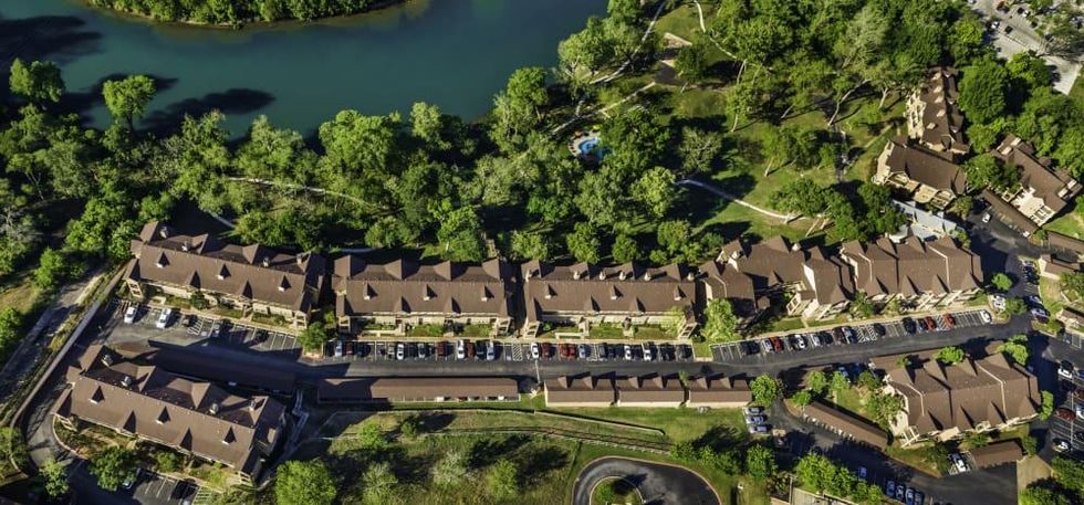 New Braunfels houses on the Guadalupe River