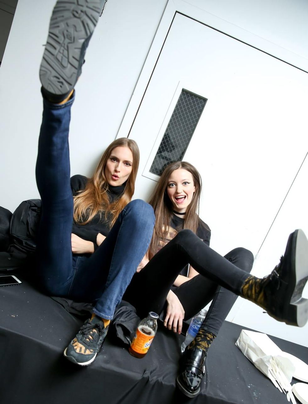 Nicole Miller fall 2016 runway show models backstge