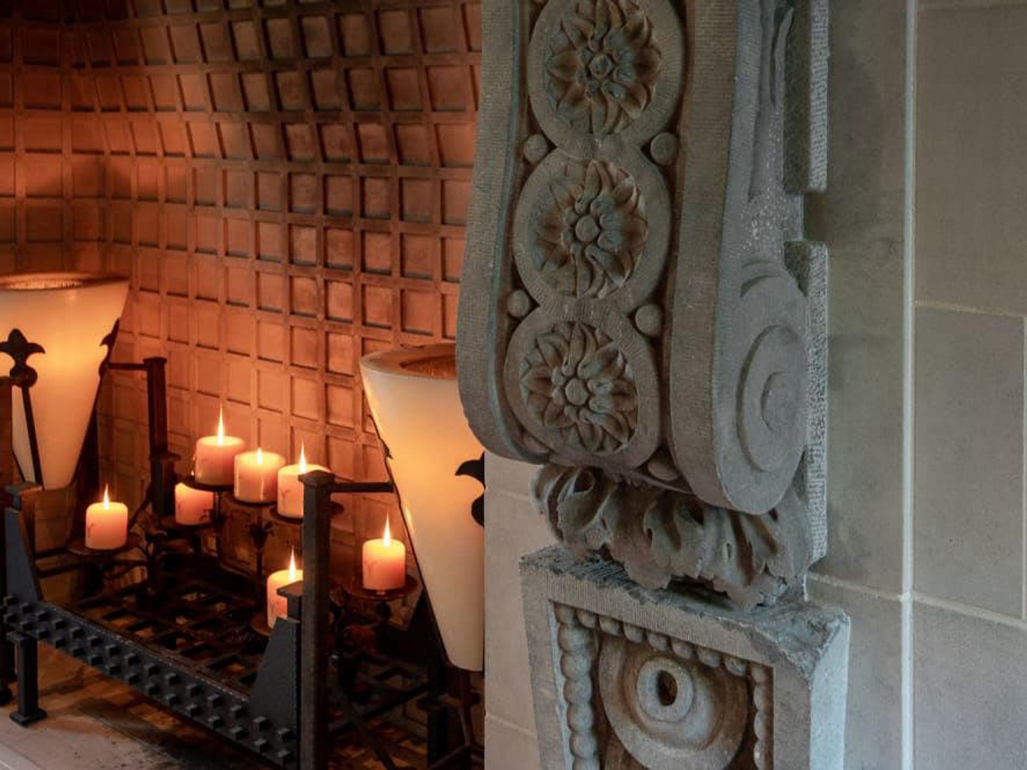 Note the intricate stonework.