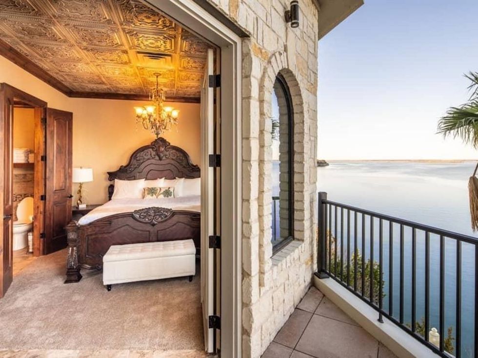 Parsons Castle sits on the shores of Lake Whitney in Laguna Park