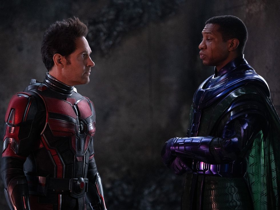 Paul Rudd and Jonathan Majors in Ant-Man and the Wasp: Quantumania