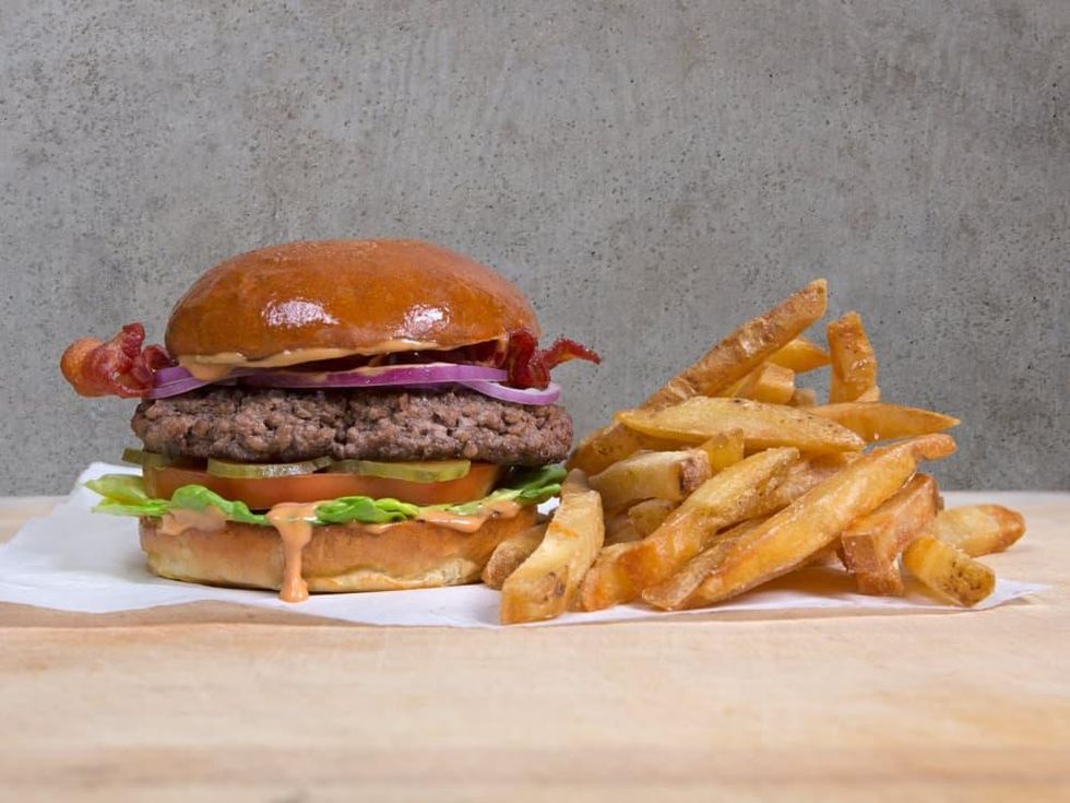 Pearl food hall Bottling Department Fletcher's Hamburgers