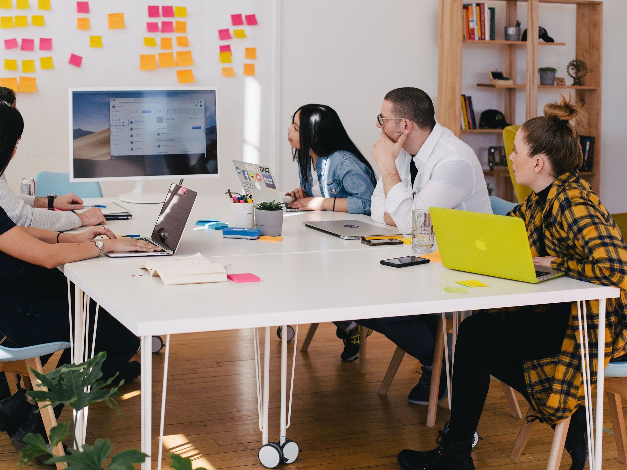 People working in an office