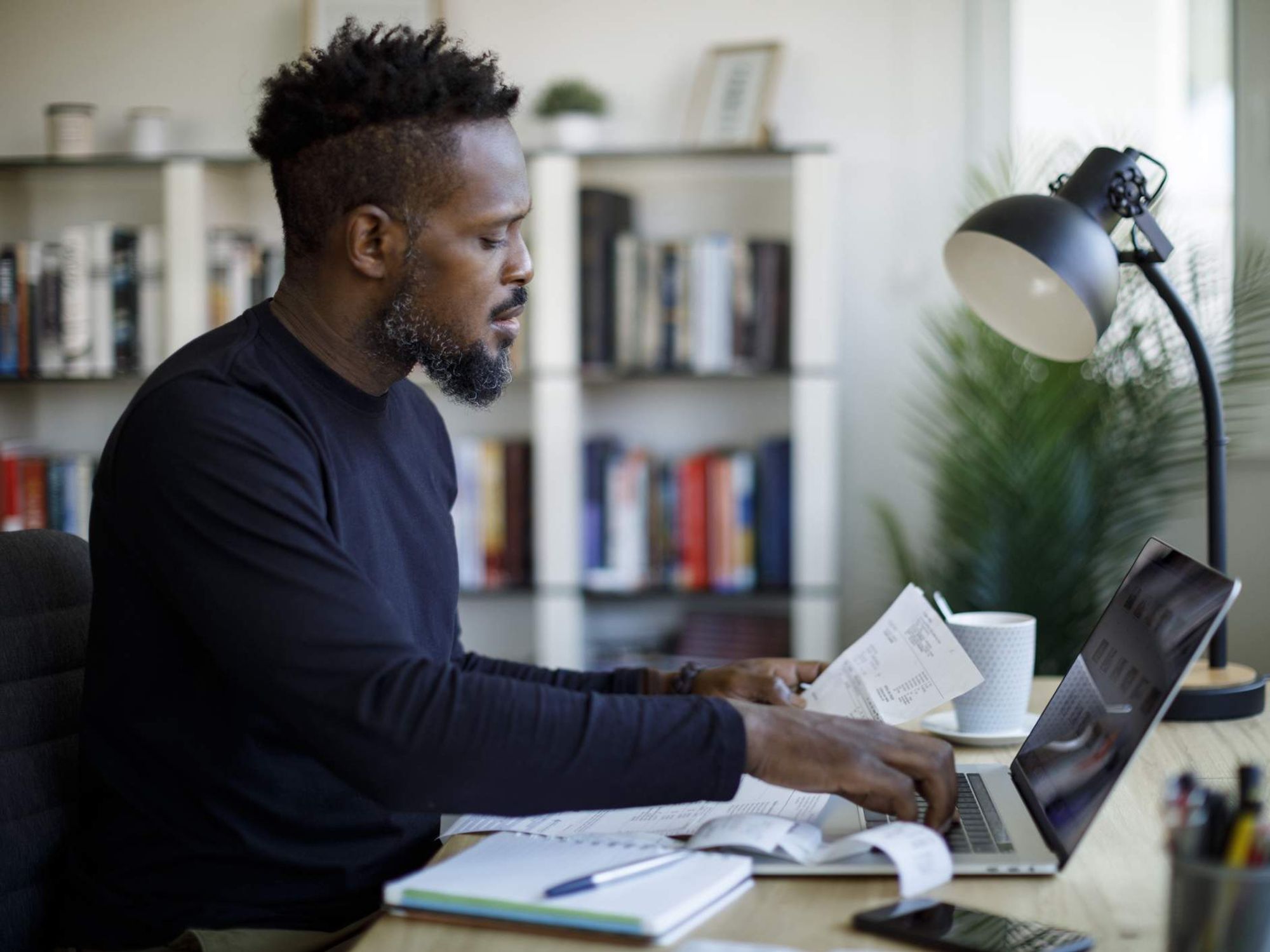 Person doing financial work