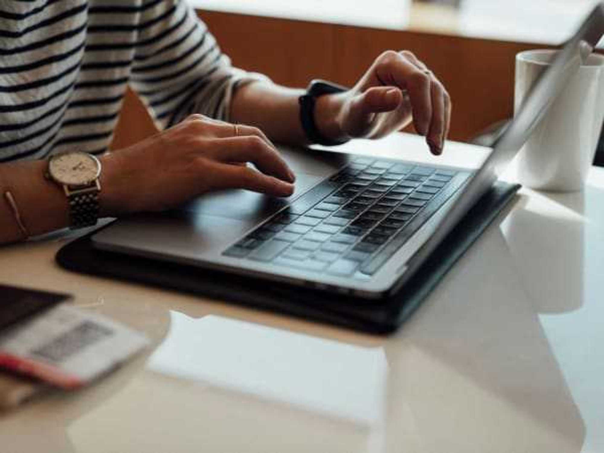 Person using internet