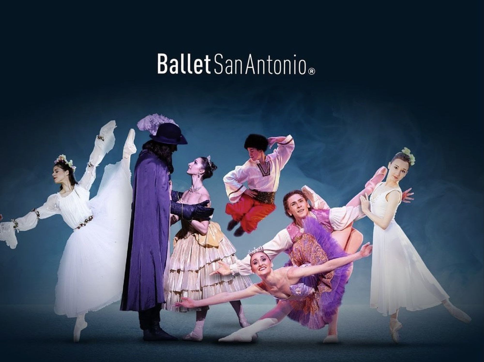 Professional ballet dancers from the Ballet San Antonio