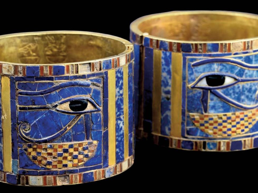 Ramses the Great and the Gold of the Pharaohs Houston Museum of Natural Science Gold Bracelet of Sheshonq I with Wedjat Eye