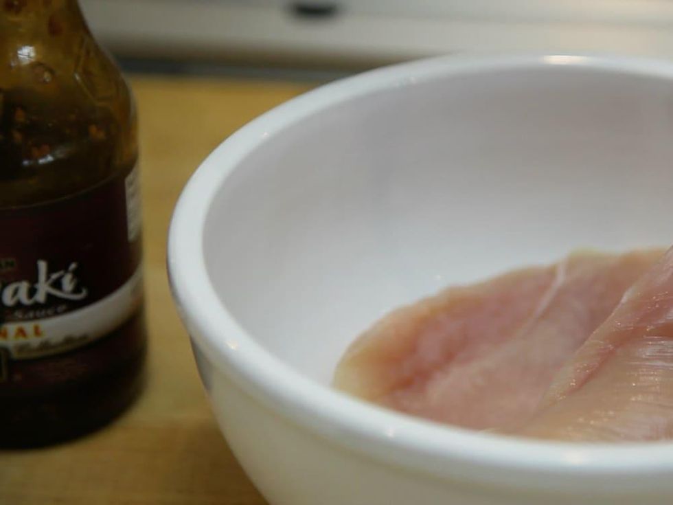 Raw chicken in a bowl
