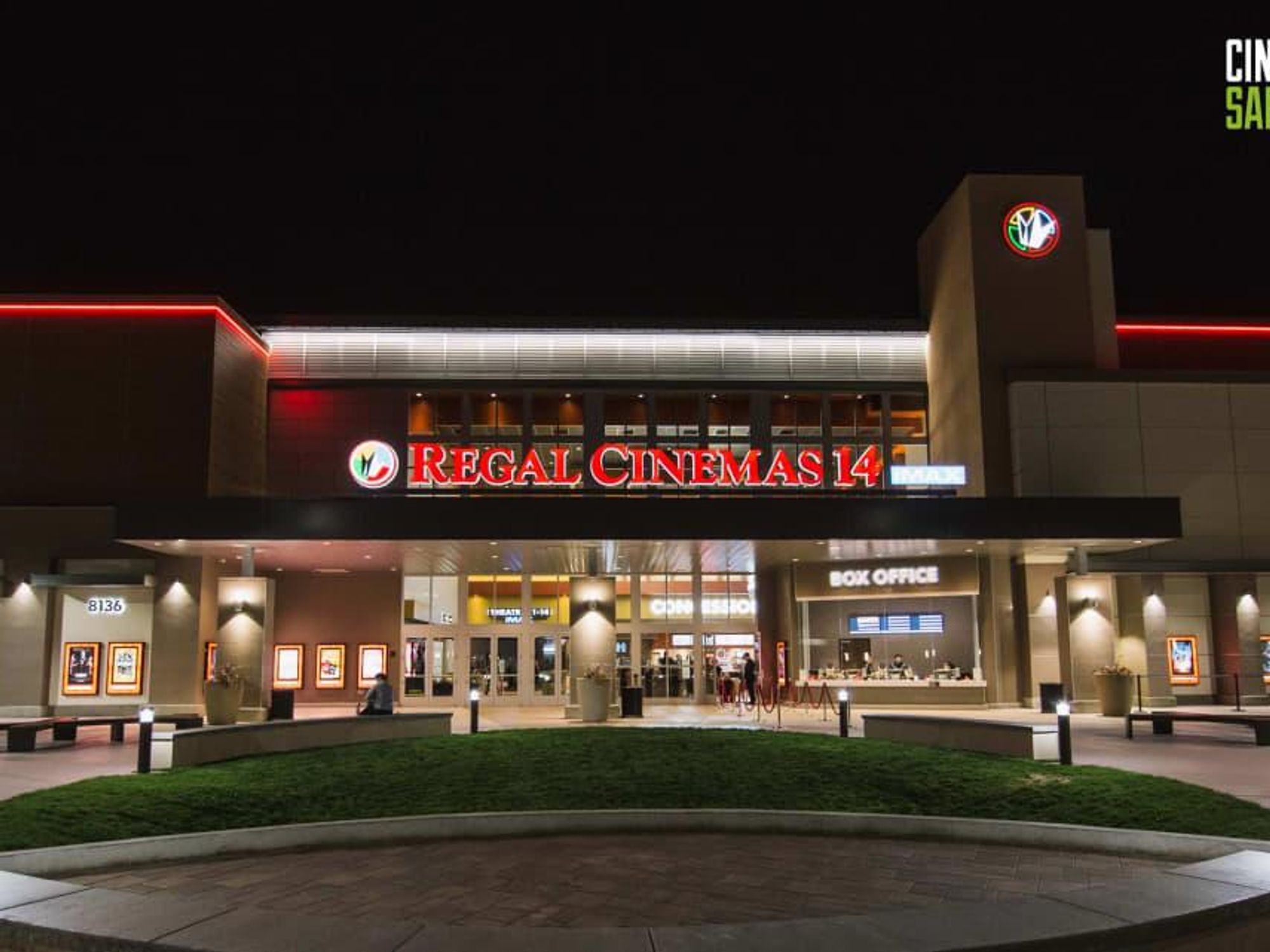 Regal Cinema marquee movie theater
