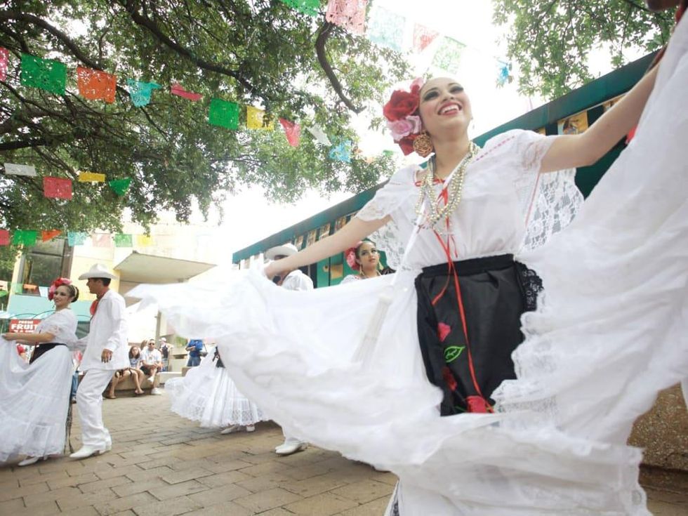 San antonio celebration hispanic heritage month woman dancing