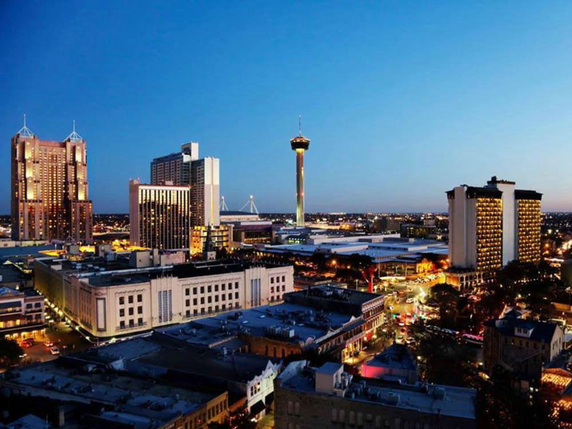 San Antonio downtown skyline skyscrapers
