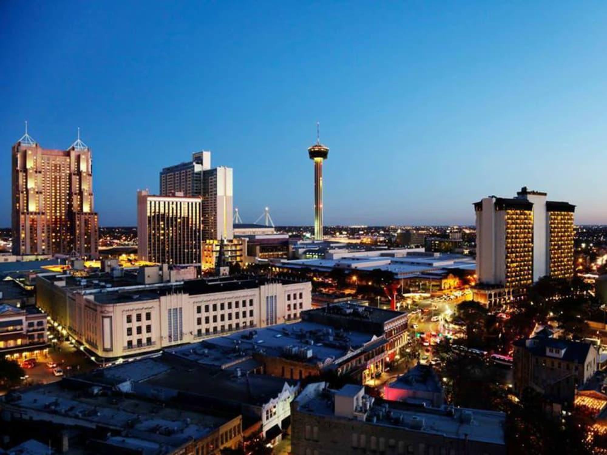 San Antonio downtown skyline skyscrapers
