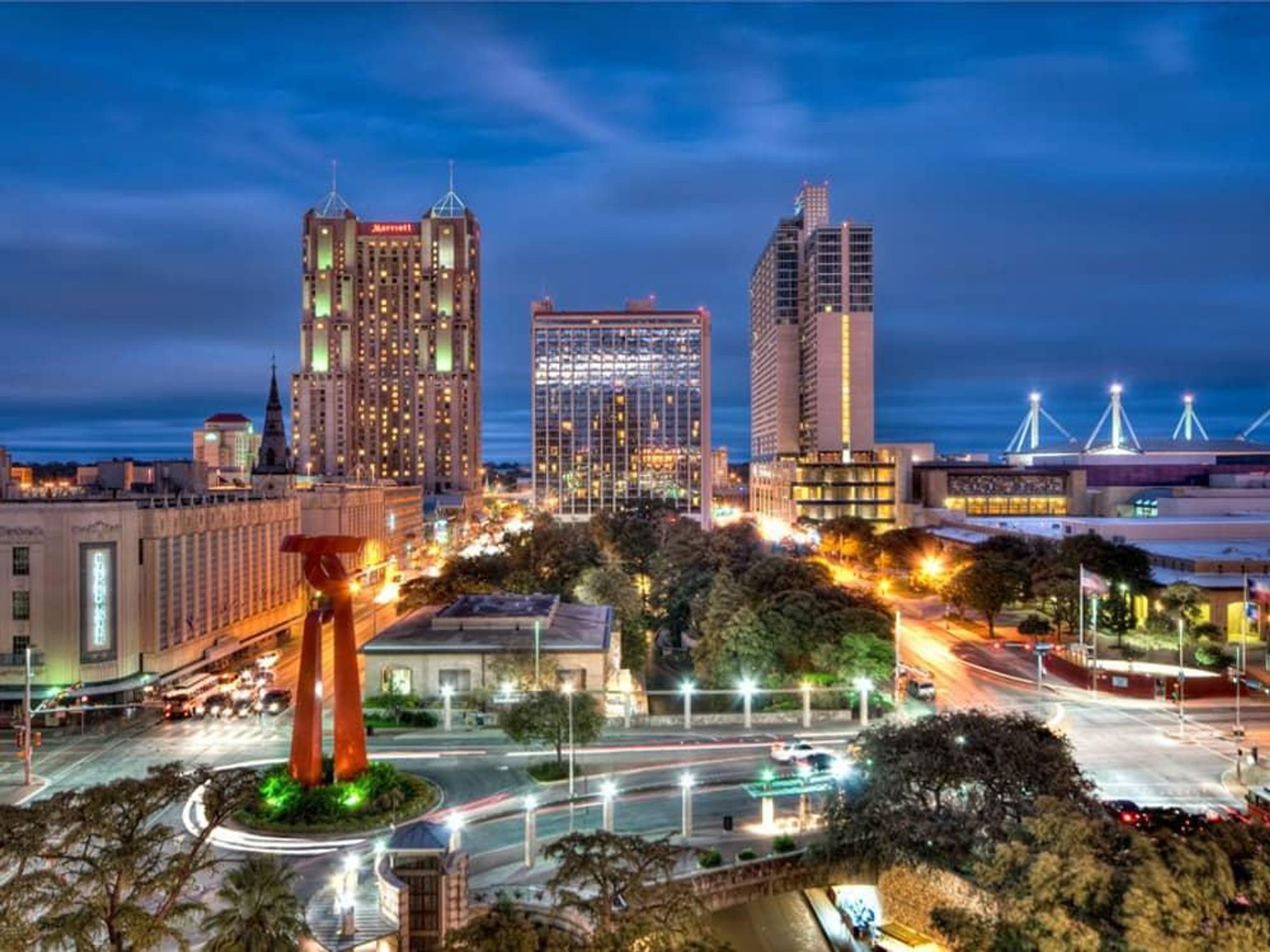San Antonio downtown skyline skyscrapers