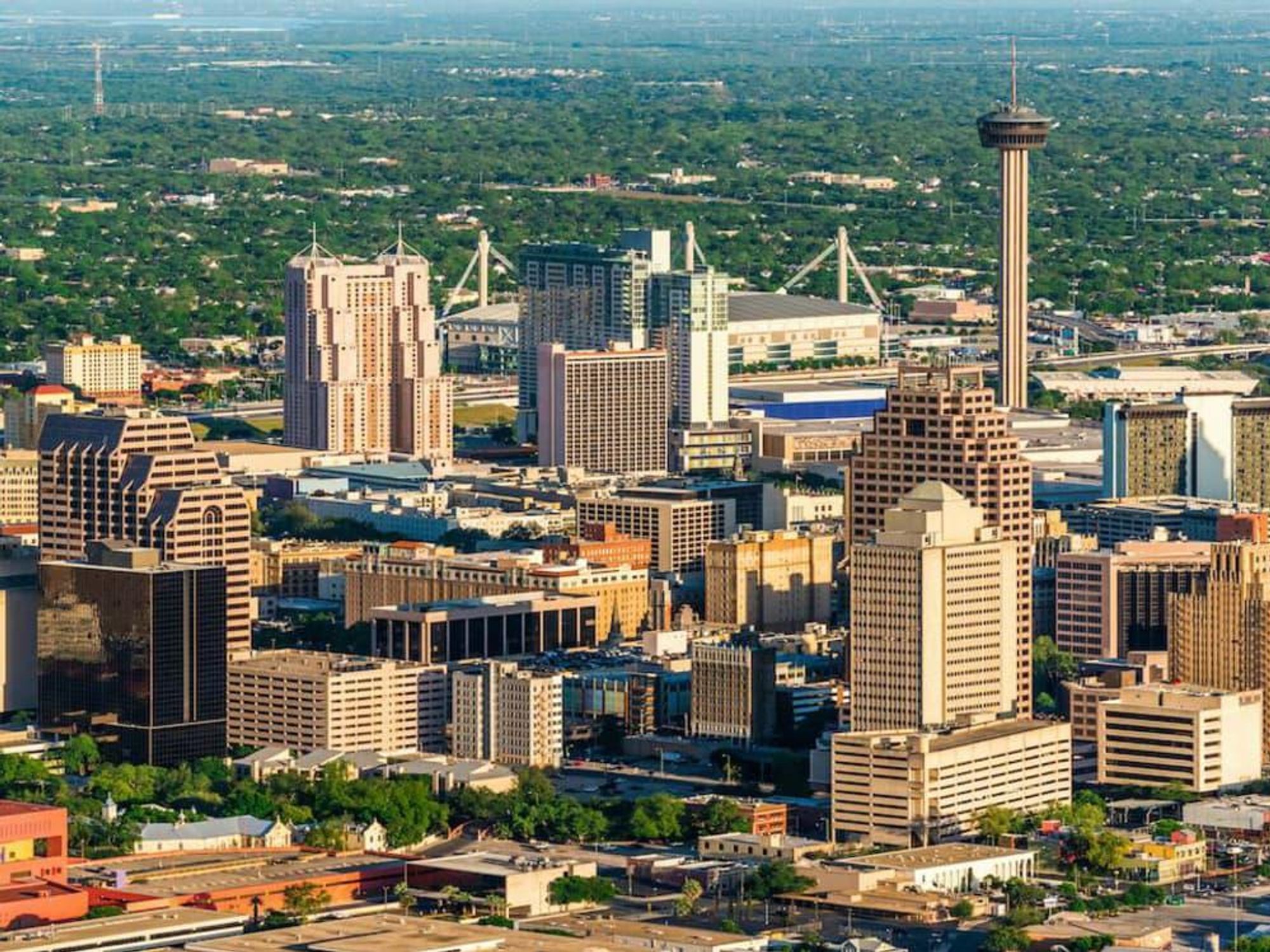 San Antonio downtown skyline skyscrapers