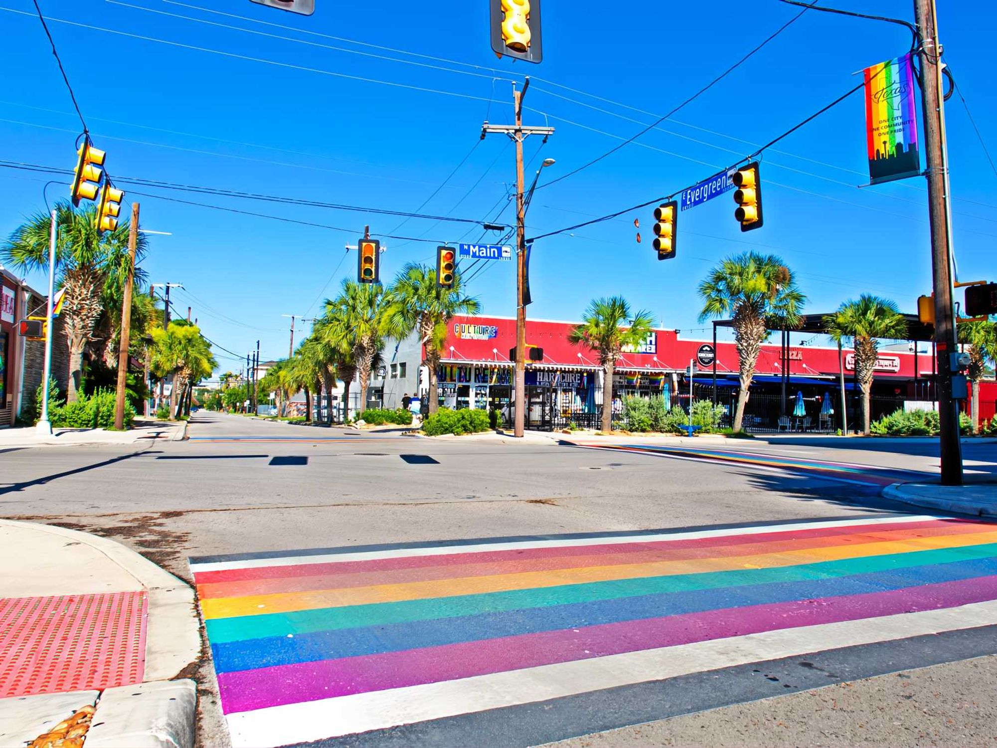 San Antonio pride crosswalks