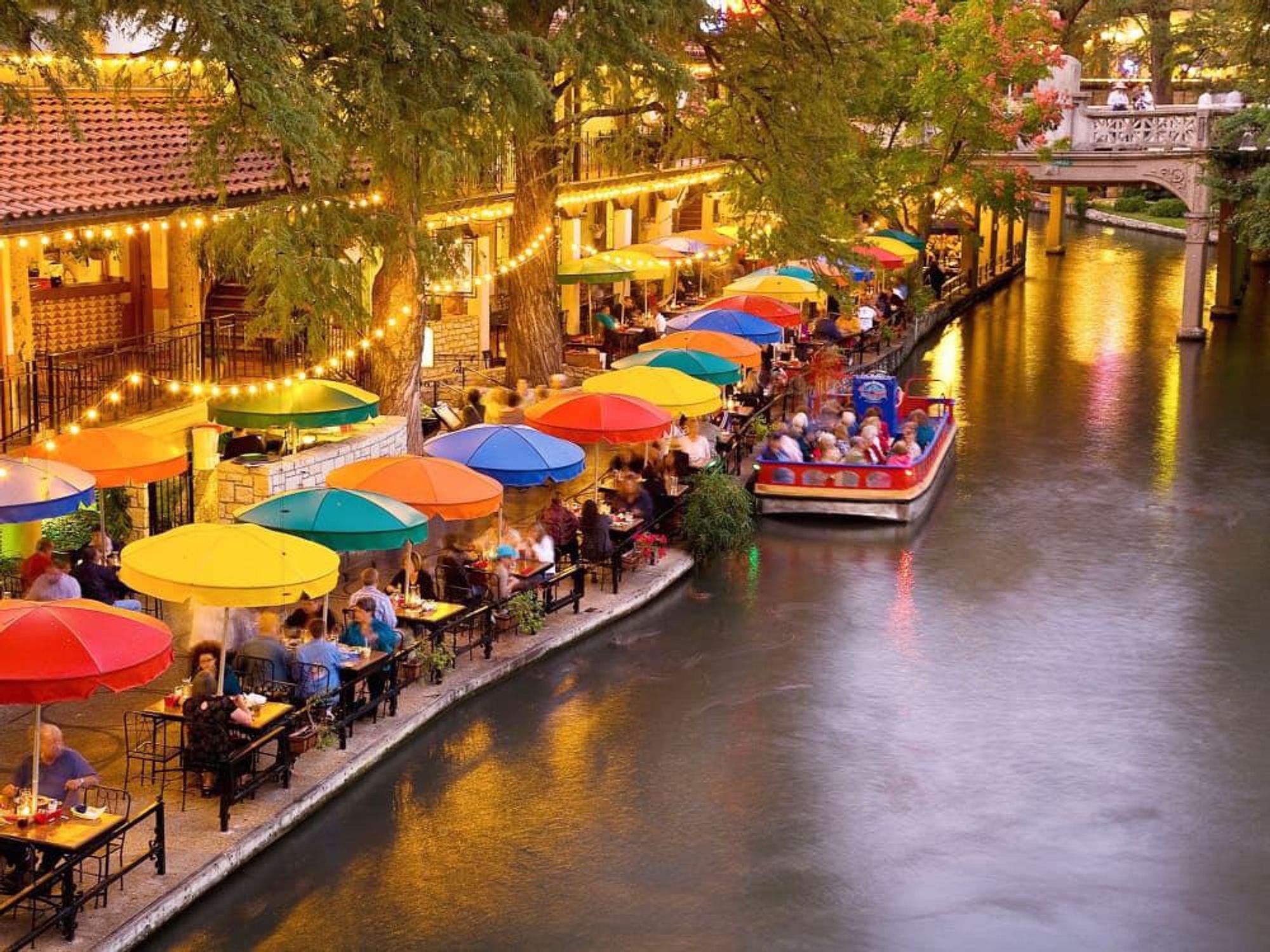 San Antonio River Walk at dusk
